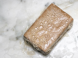 soap damage natural stone