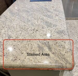 stained countertops