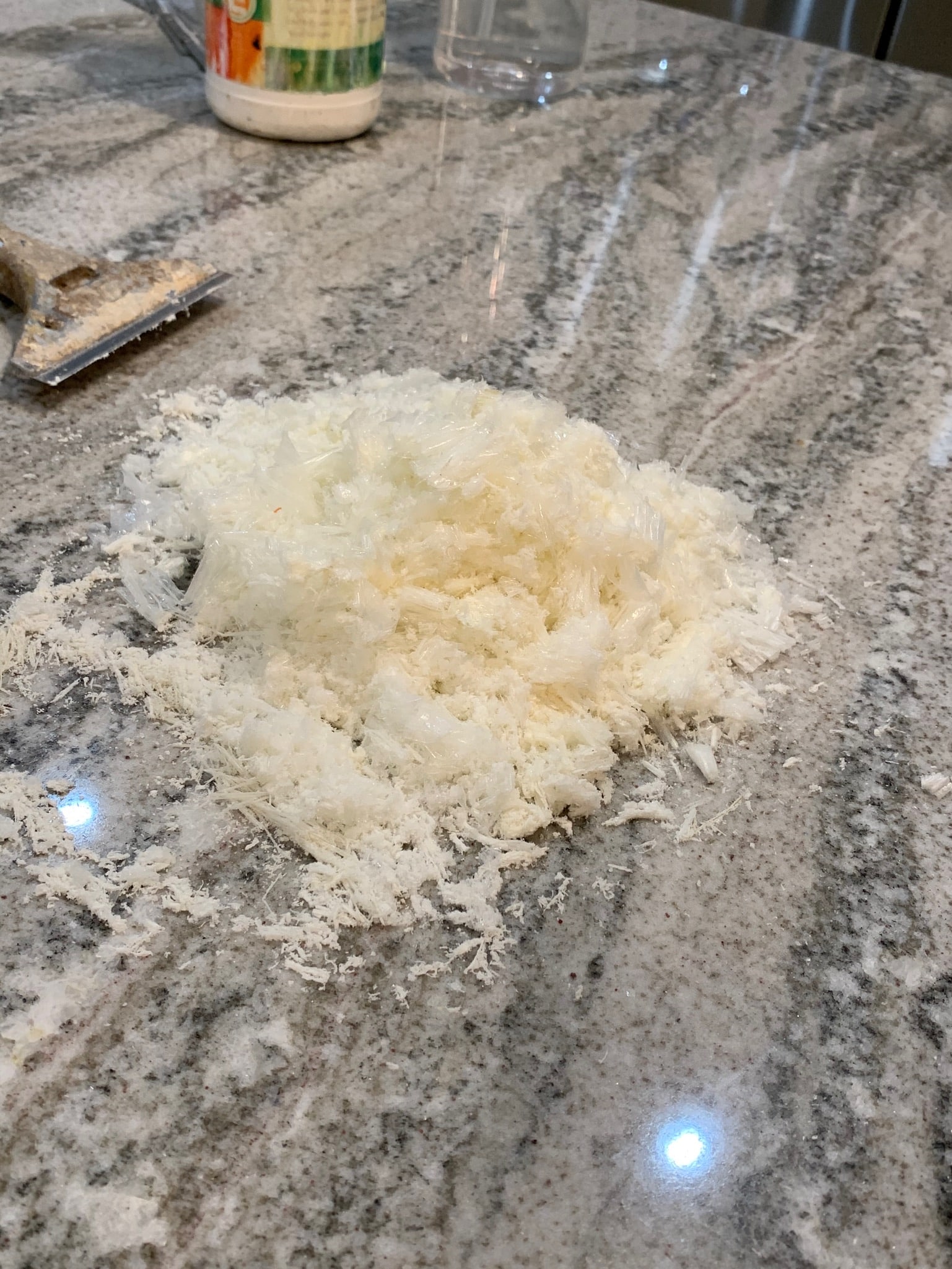 Excess Sealer Stripped Off Countertop