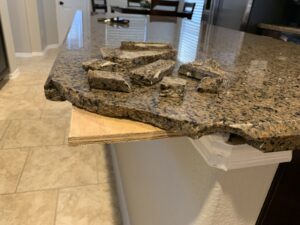 broken granite countertop